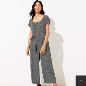 Loft Heart Cap Sleeve Jumpsuit (NWT)